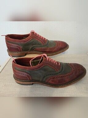 Allen Edmonds Jingle Bell Mok Oxford Wingtip Spectator Leather Mens 9 Shoes